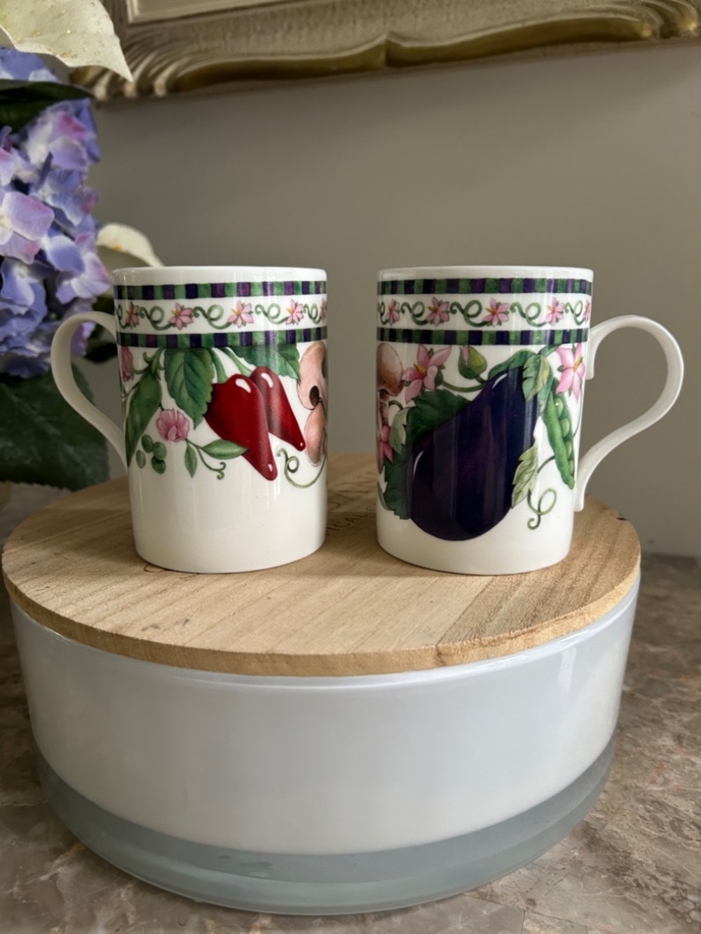 Pair of Sadler Bone China Mugs